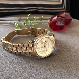 Michael Kors Gold Watch w/Bling